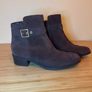 Cole Haan Signature Women's Indiana Ankle Boots Brown Suede Waterproof Size 7.5
